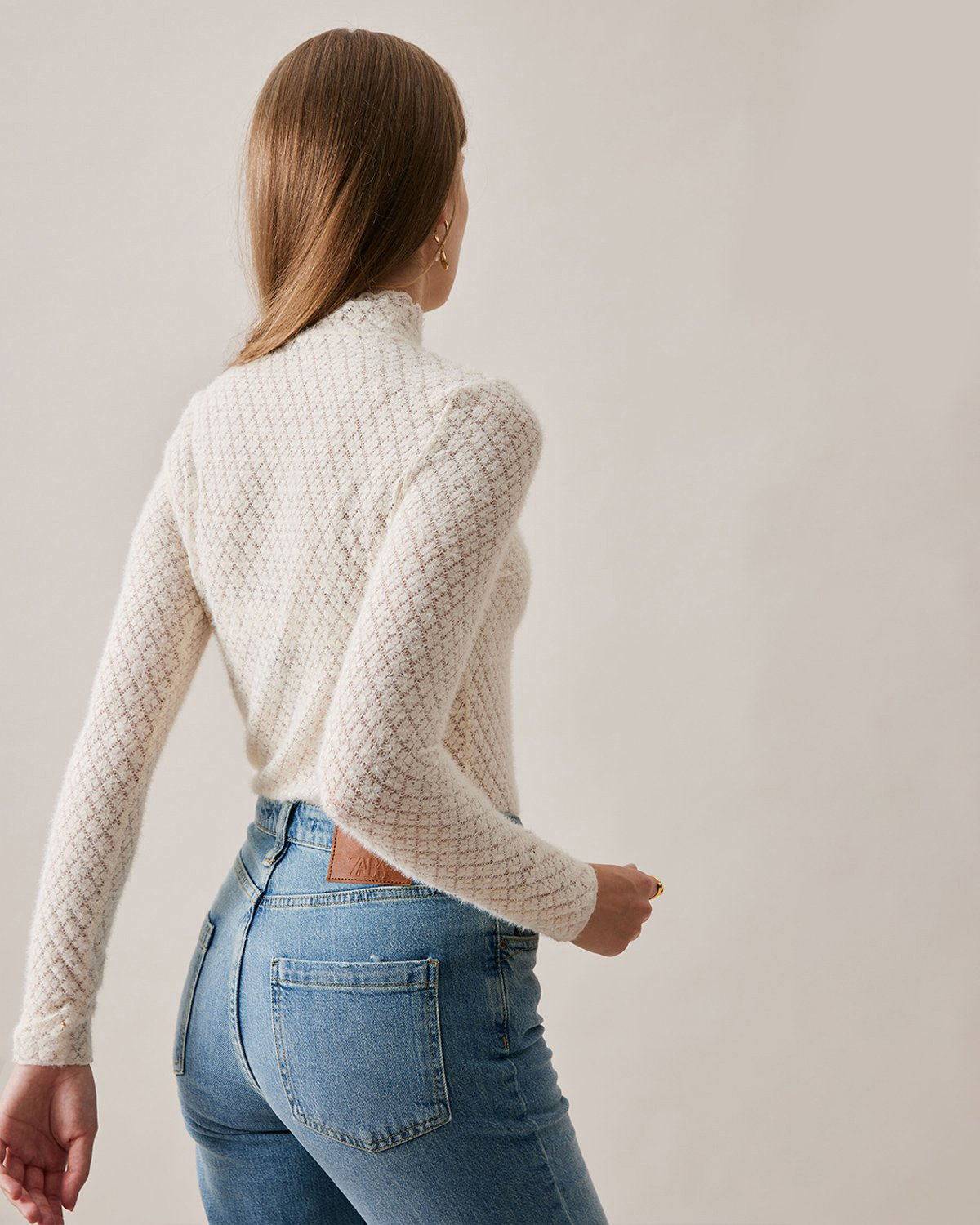 Chic Sheer Lace Blouse for Women with Elegant Detailing & Comfort Fit