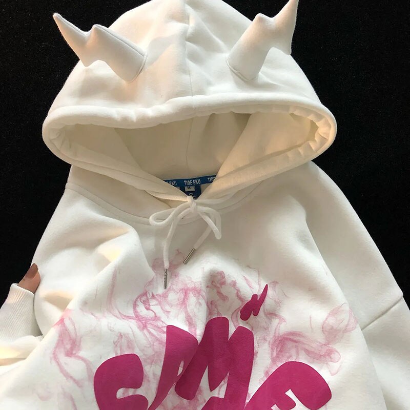 Letter Print Long Sleeve Hoodie