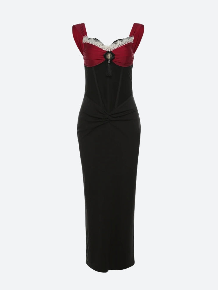 Retro Corset Bodycon Maxi Dress