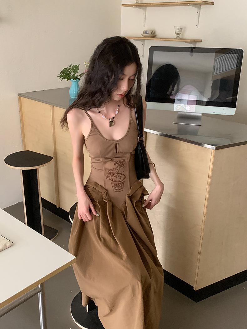 Vintage Corset Maxi Dress