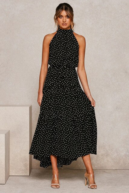 Enrica Premium Polka Dot Dress Evening Wear Edit