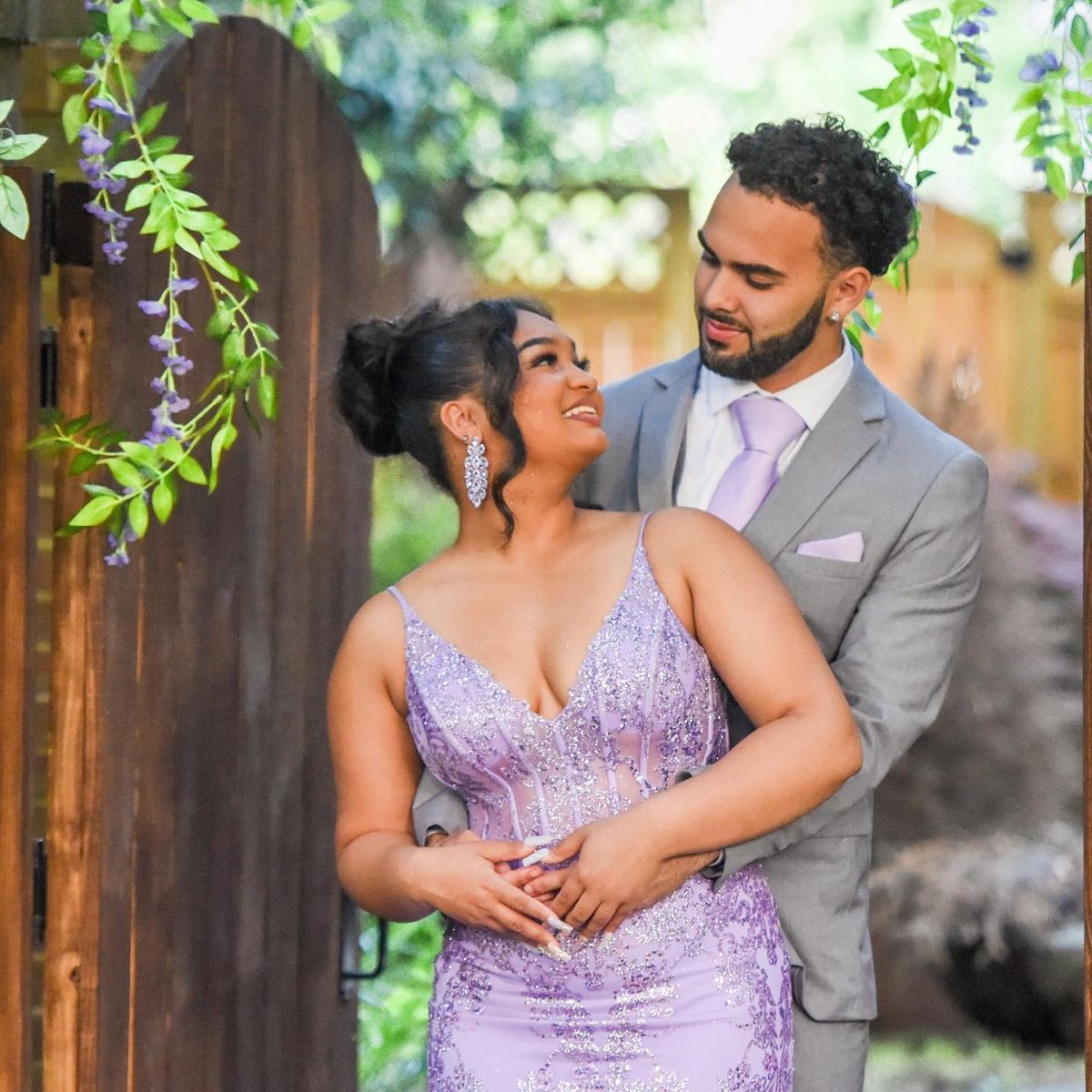 Stunning Lavender V Neck Mermaid Plus Size Prom Dress cc1030