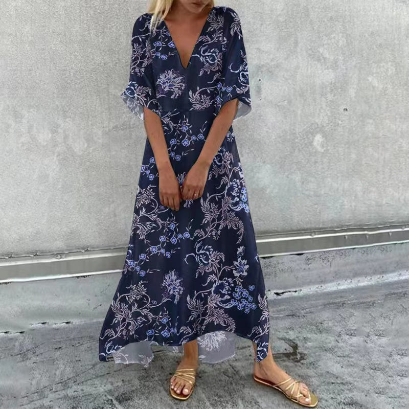 Retro Festival Psychedelic Flower Maxi Dress