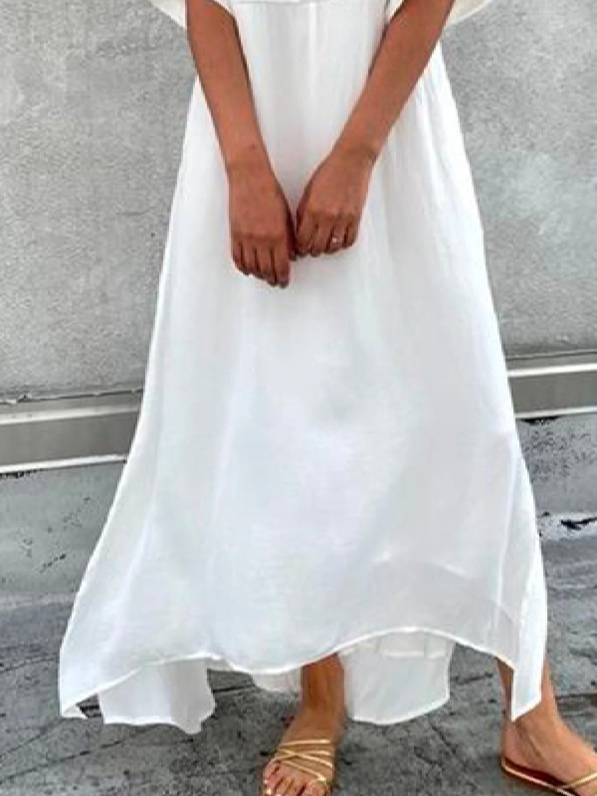 Casual Solid Short sleeve Dresses