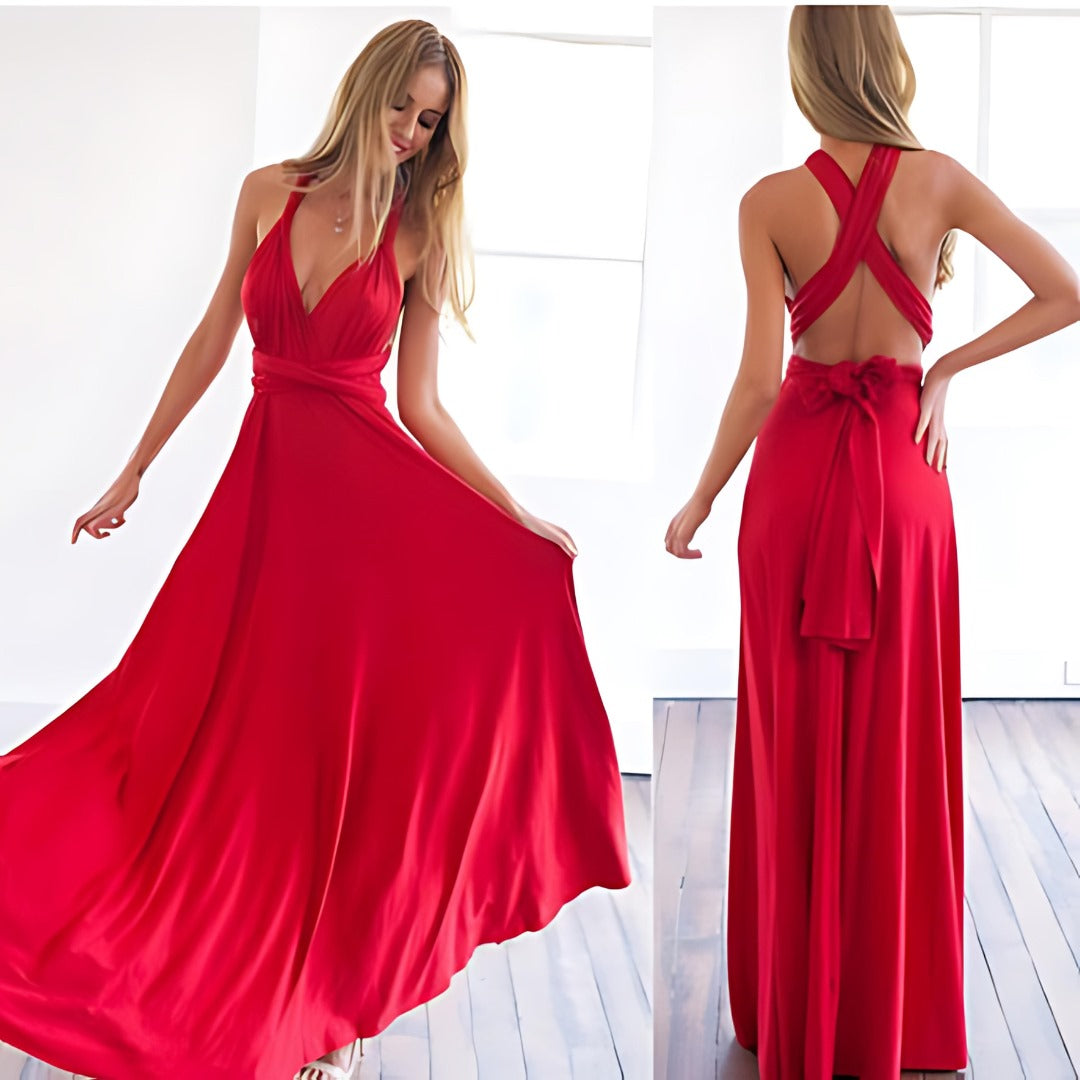 Rosa Womens Convertible Dress Minimalist Dress with Premium Casual Styling