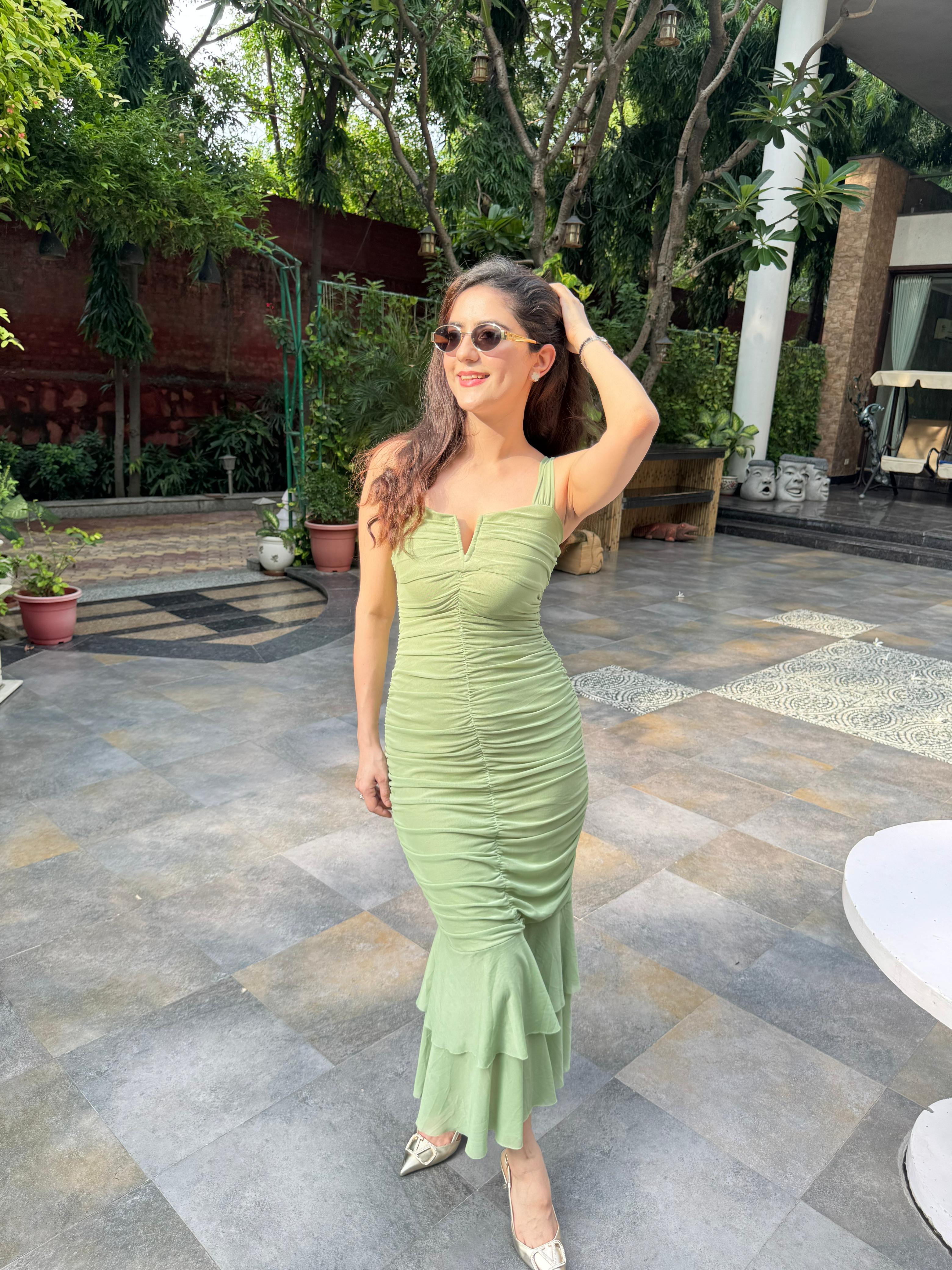 Kayla Maxi Dress - Green