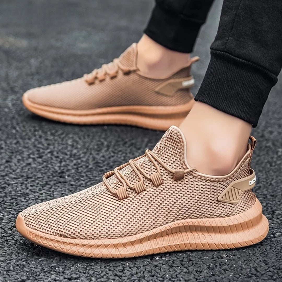 Lace Up Mesh Low Top Running Sneakers