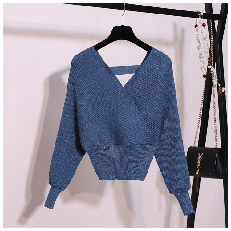 Batwing Sleeve Winter Skirt Sets