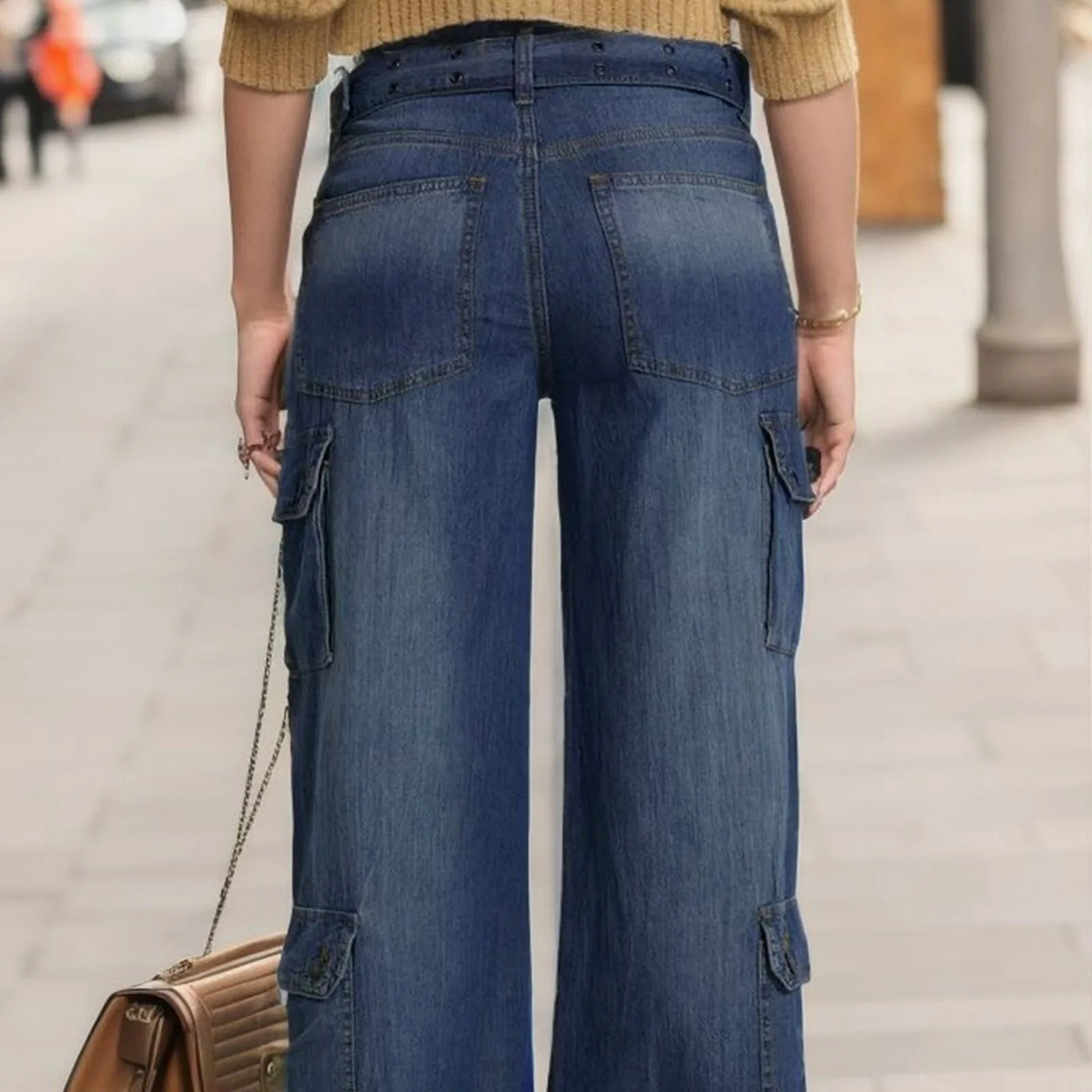 Vintage Washed Denim Jeans