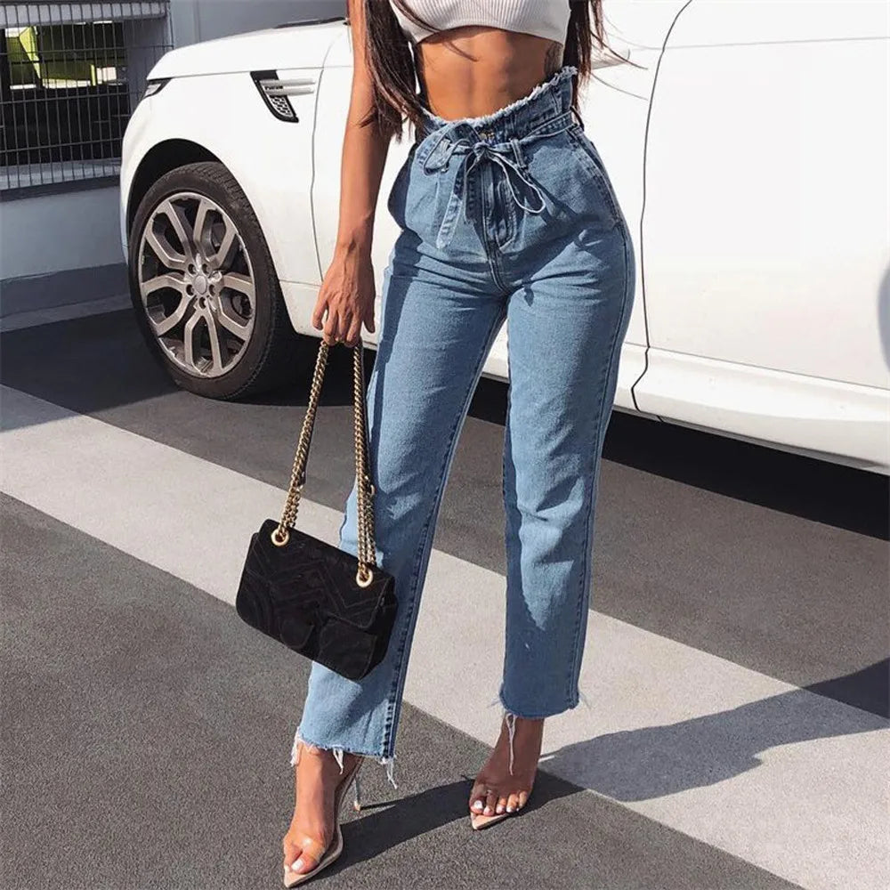 Vintage Washed Wide-Leg Denim Jeans