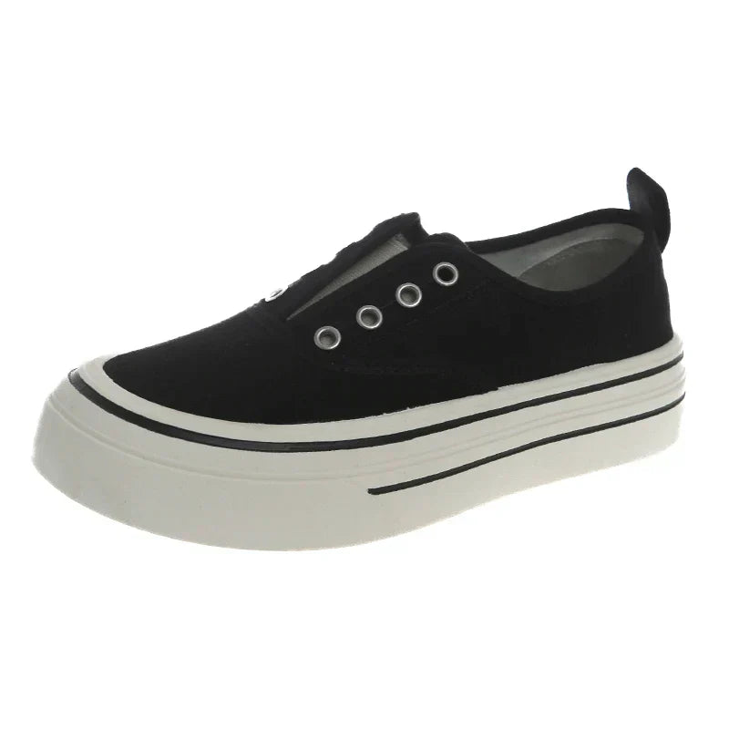 Women Outdoor Walking Canvas Shoes New Fashion Jogging Sneakers Slipon Woman Vulcanized Flat Casual Loafers Ladies Zapatillas