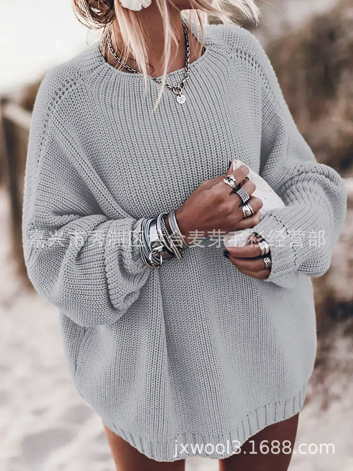 Simple Knit Elastic Sweater
