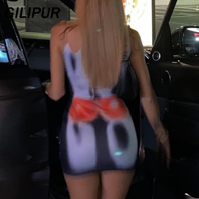 Cut Out Spaghetti Strap Bodycon Mini Dress