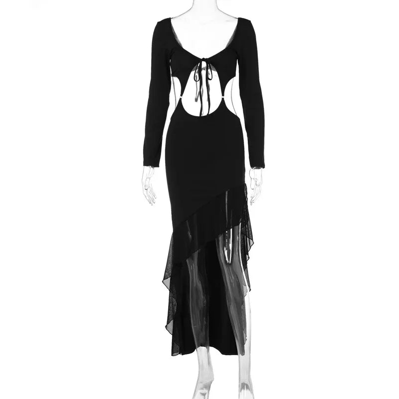 Hollow Backless High Wedding Clothing Y2K Midi Dresses 6