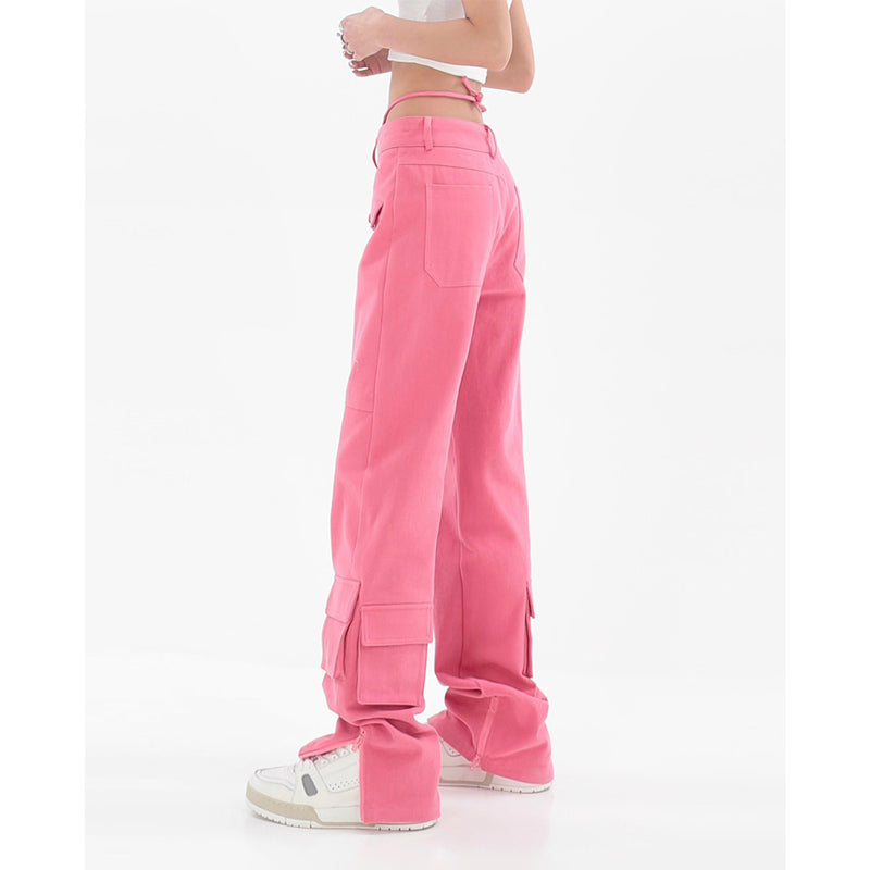 Vintage Washed Wide-Leg Denim Jeans