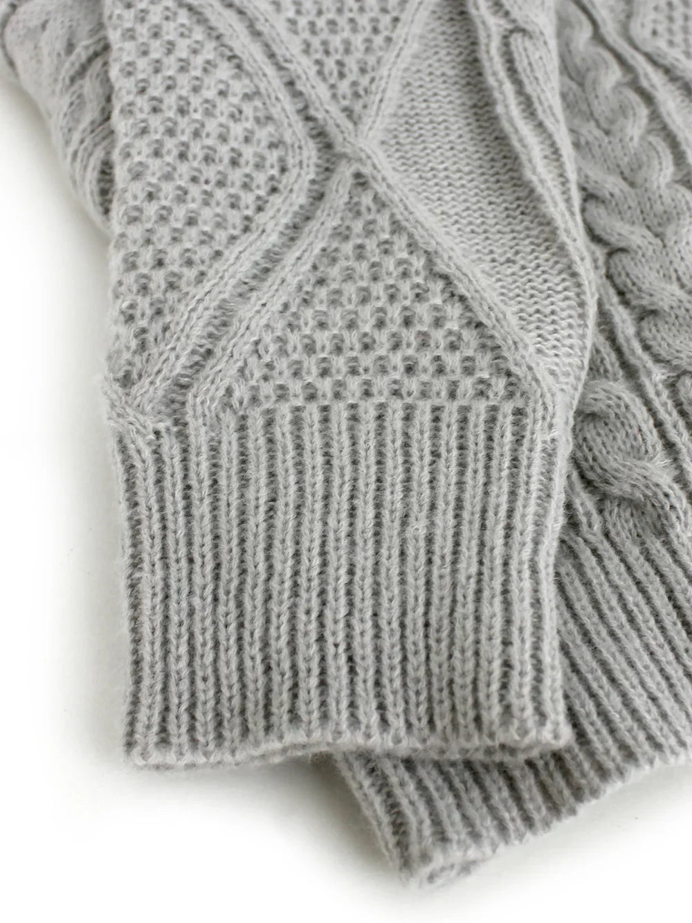 Long Round Collar Pullover Short Twist Solid Winter Sweater