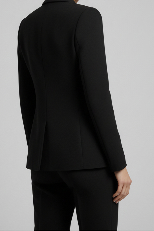 Double Breasted Gold Button Peak Lapel Blazer