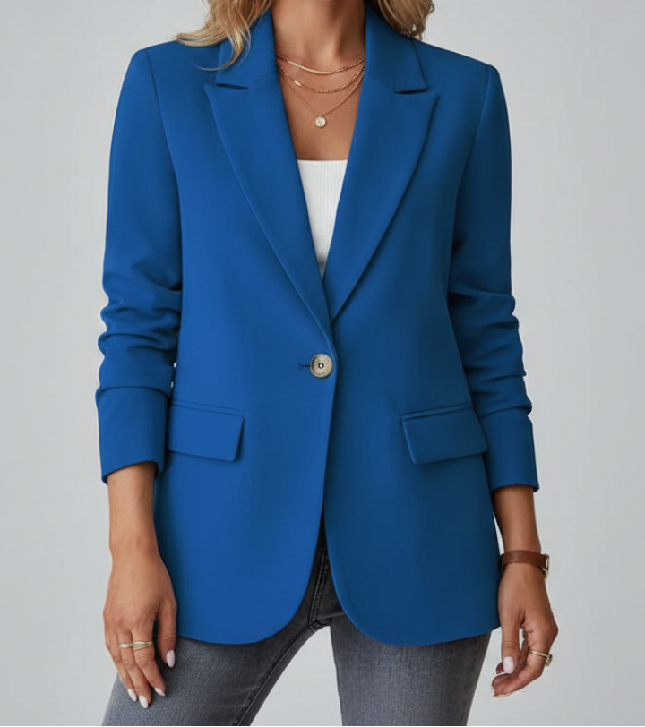 Notched Lapel Single Button Blazer