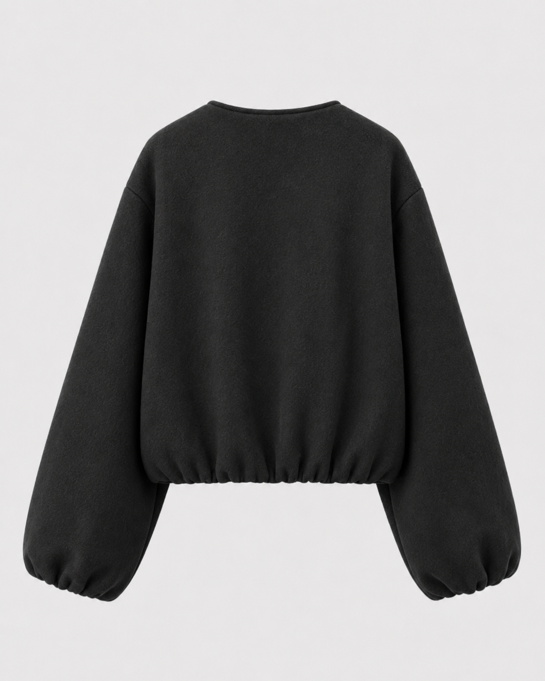 Women's Wool Blend Cropped Bomber Jacket