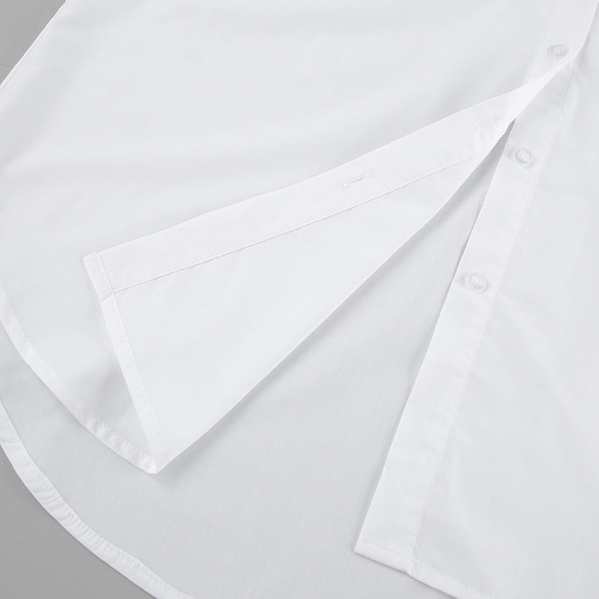 Drop Shoulder Long Sleeve Chest Pocket Oversized Shirt