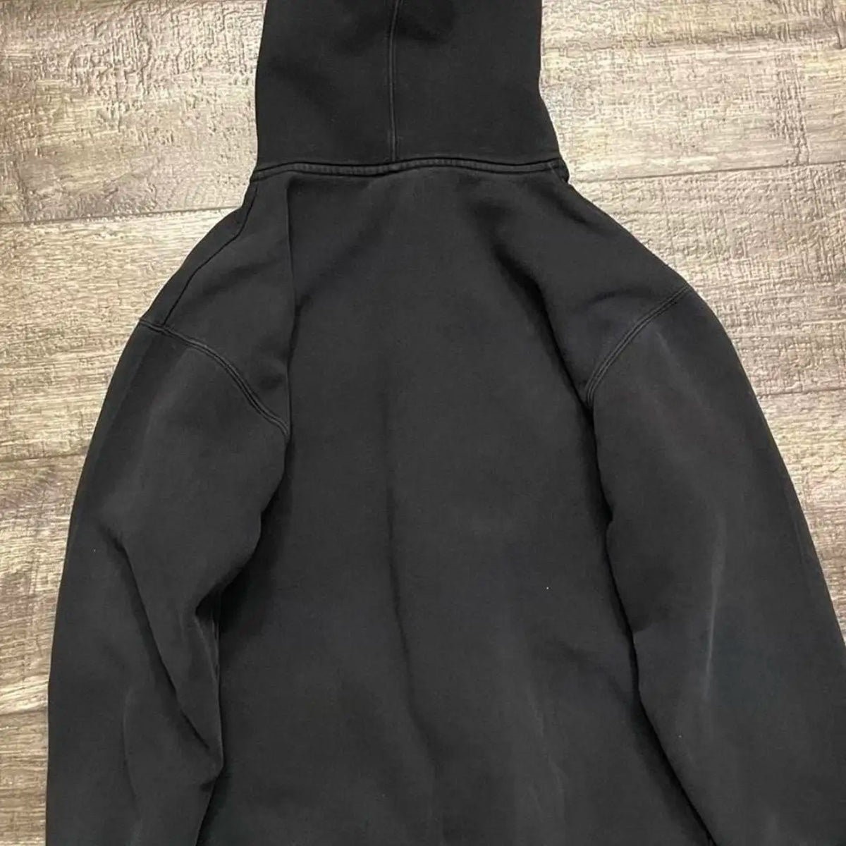 Skull and Chain Graphic Print Washed Zip Front Hoodie 4