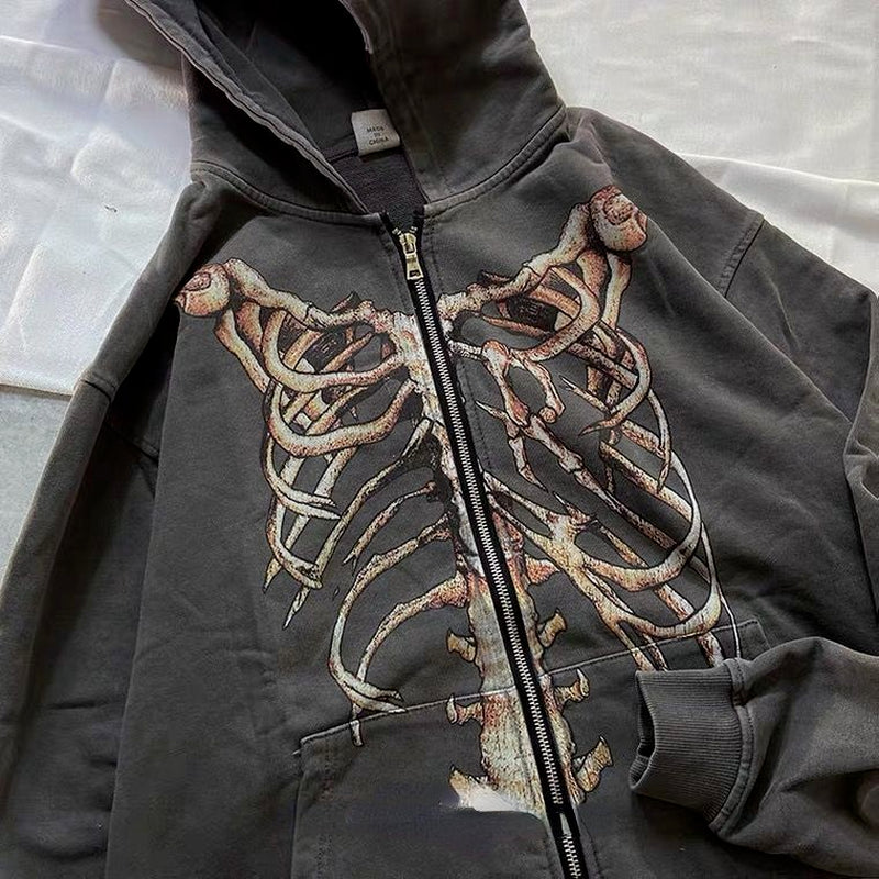 Cool Monochrome Dark Goth Hoodie
