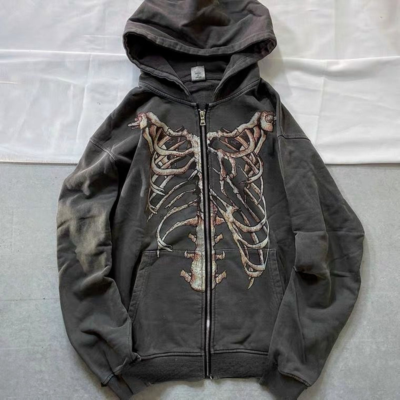 Cool Monochrome Dark Goth Hoodie