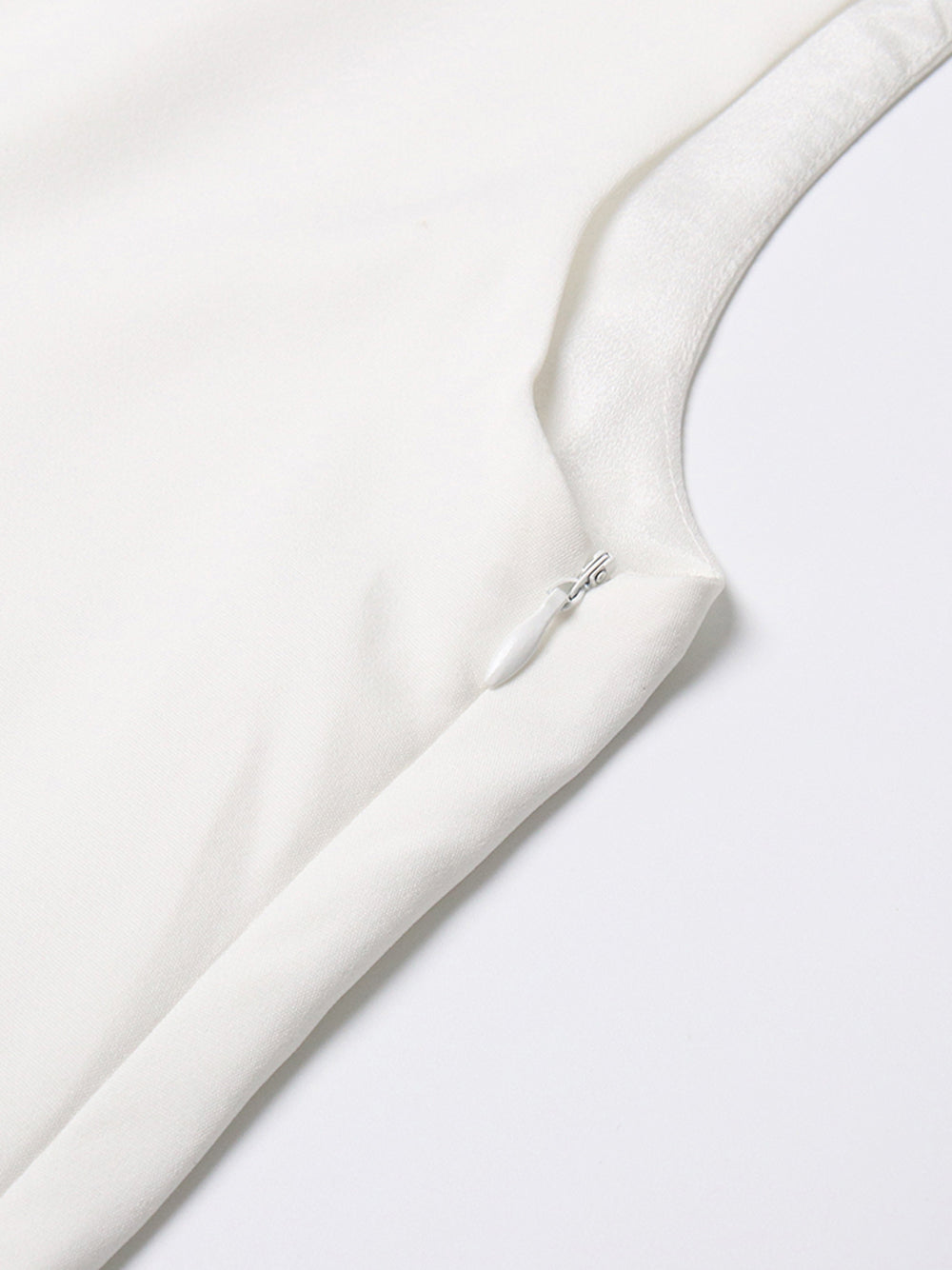 Sleeveless Crew Neck Feather Trim Midi Dress