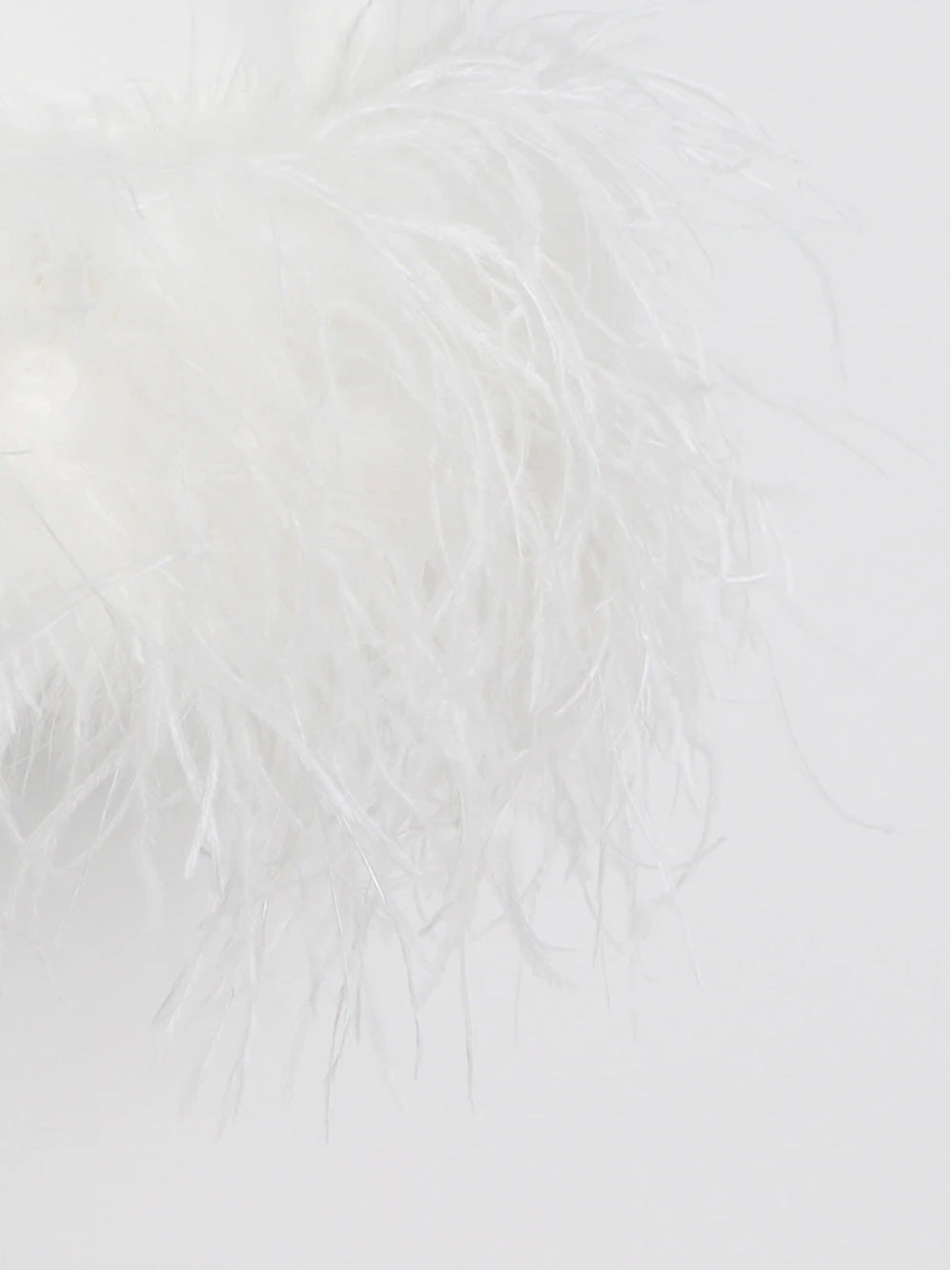 Sleeveless High Neck Feather Hem Shift Mini Dress