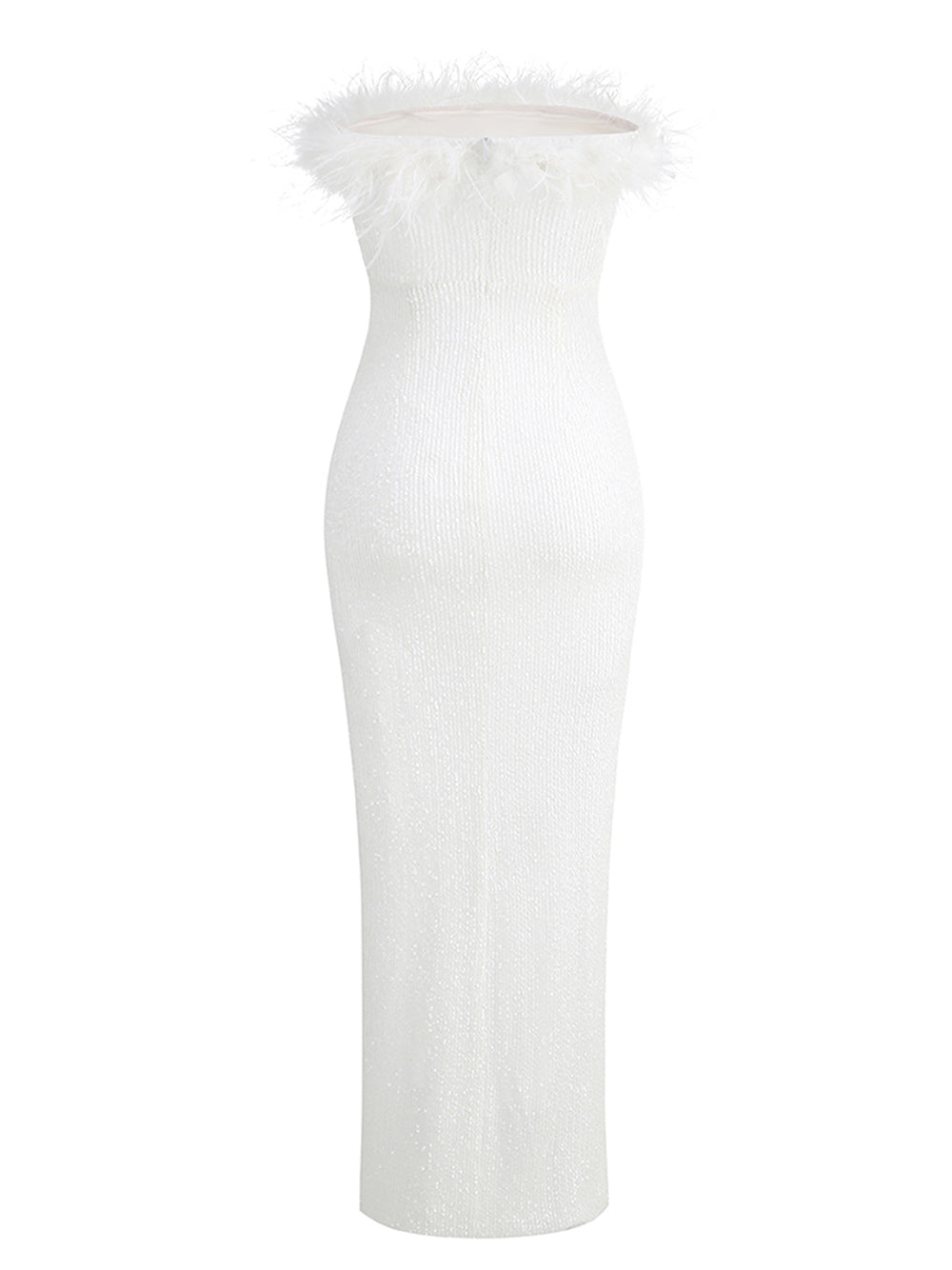 Sequin Sweetheart Long Sleeve Bodycon Maxi Dress