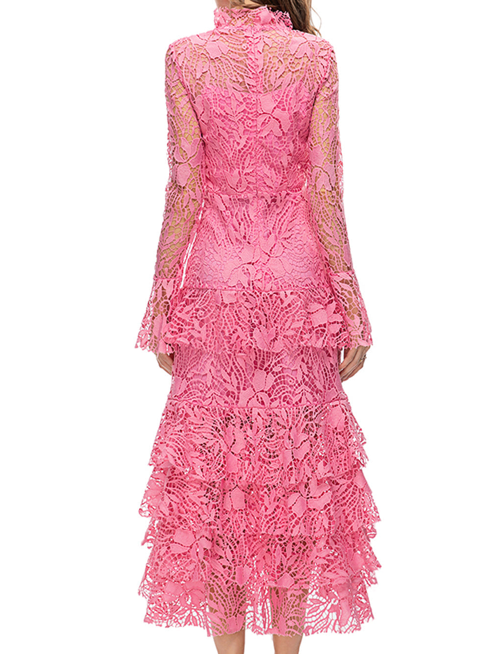 SETAI Lace Maxi Dress in Pink - View 6