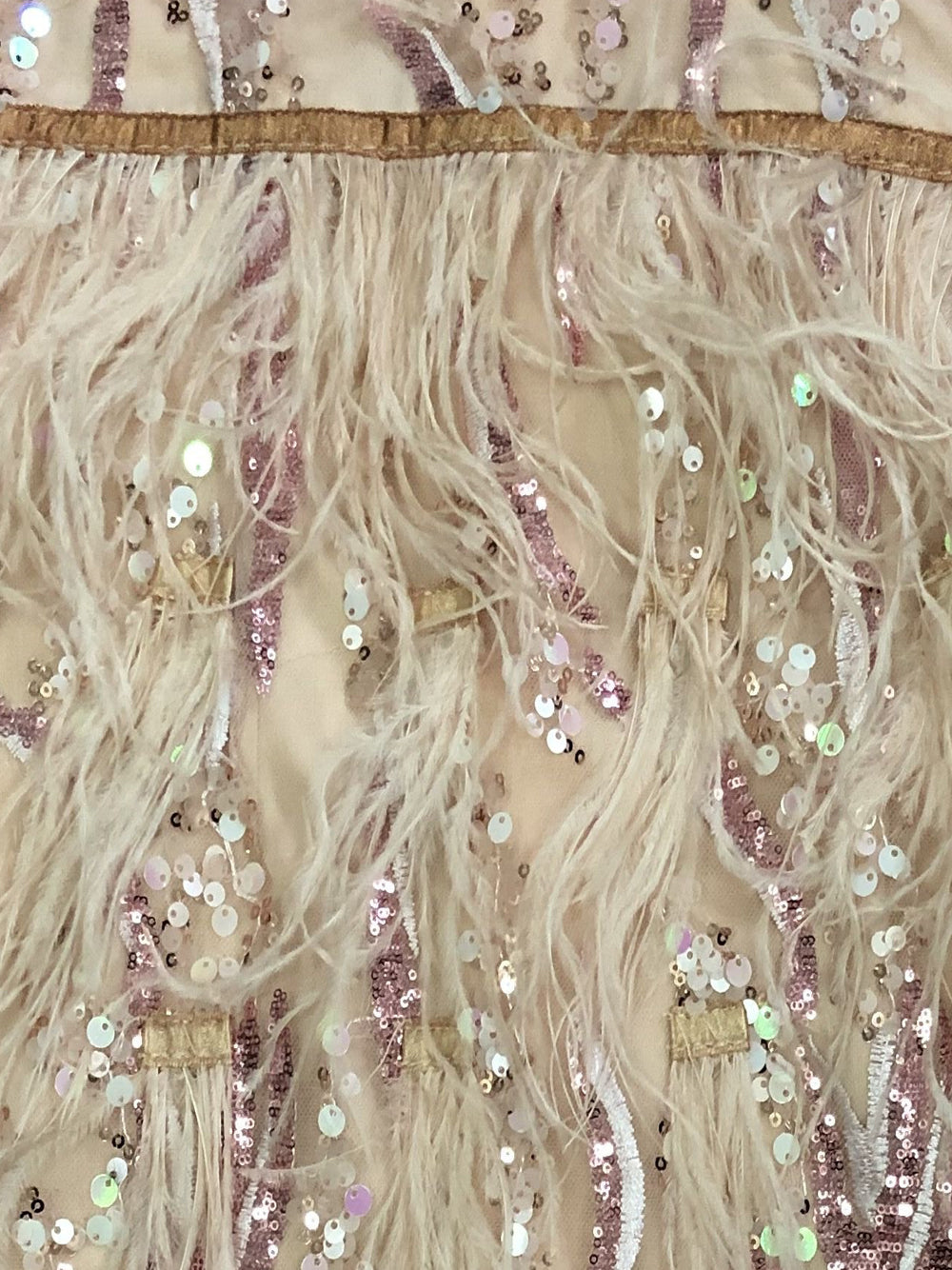 Sequin Strapless Sweetheart Bustier Feather Mini Dress