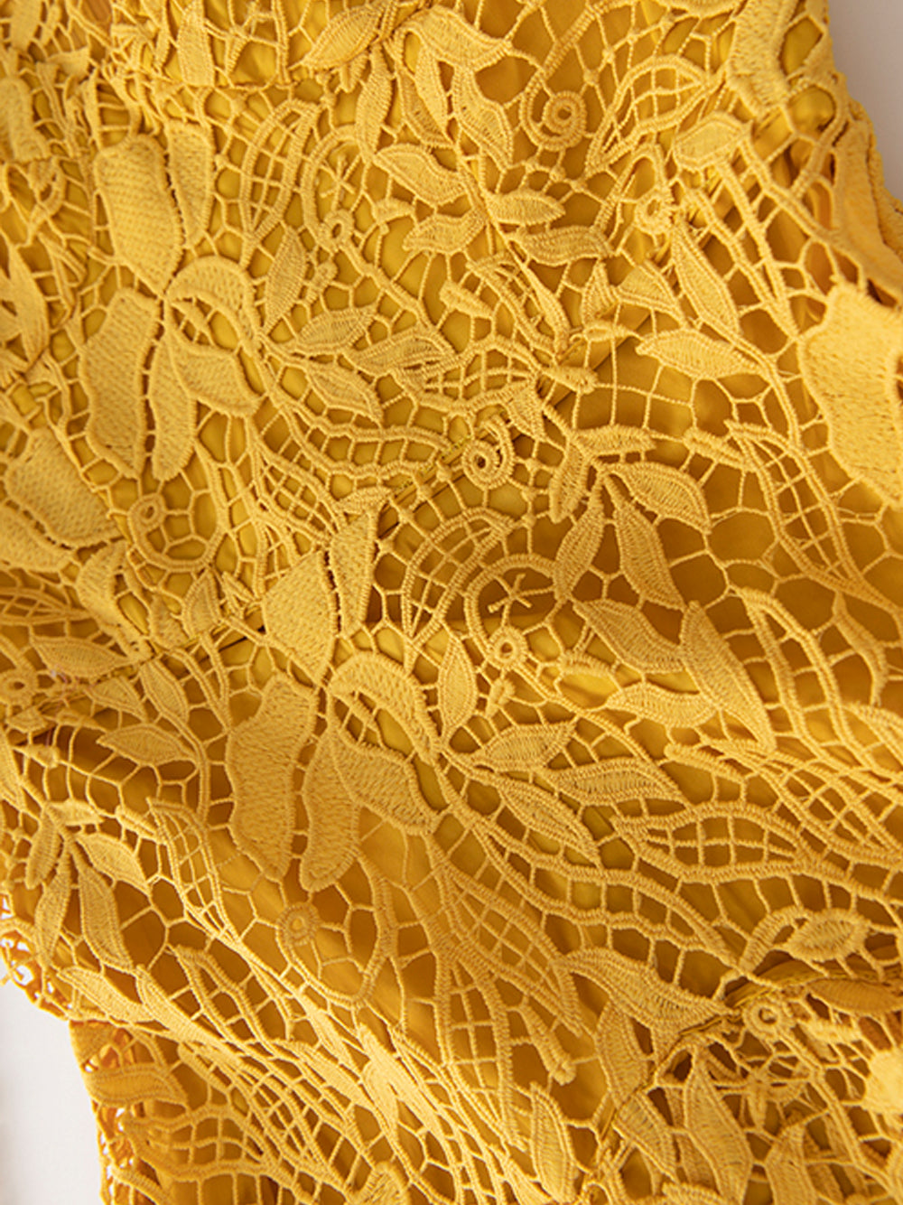 SETAI Lace Maxi Dress in Yellow - View 4