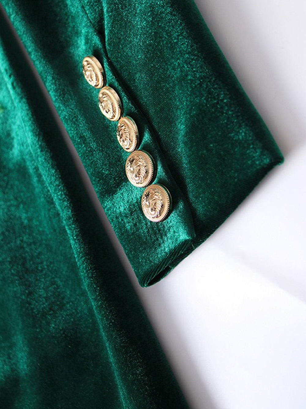 Velvet Satin Lapel Double Breasted Deep V-Neck Blazer Mini Dress
