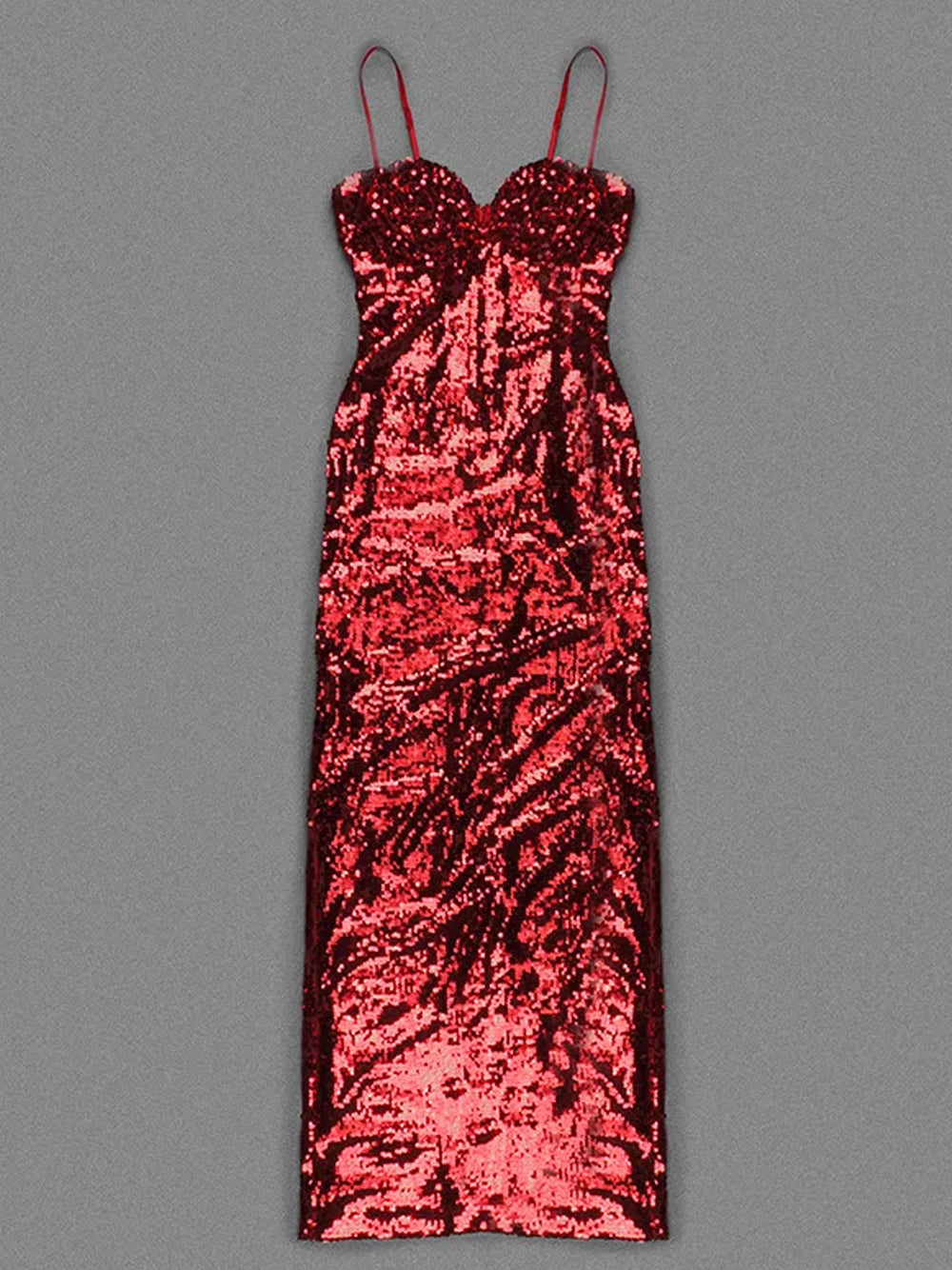 Chiffon Spaghetti Strap Ruched Waist Maxi Dress