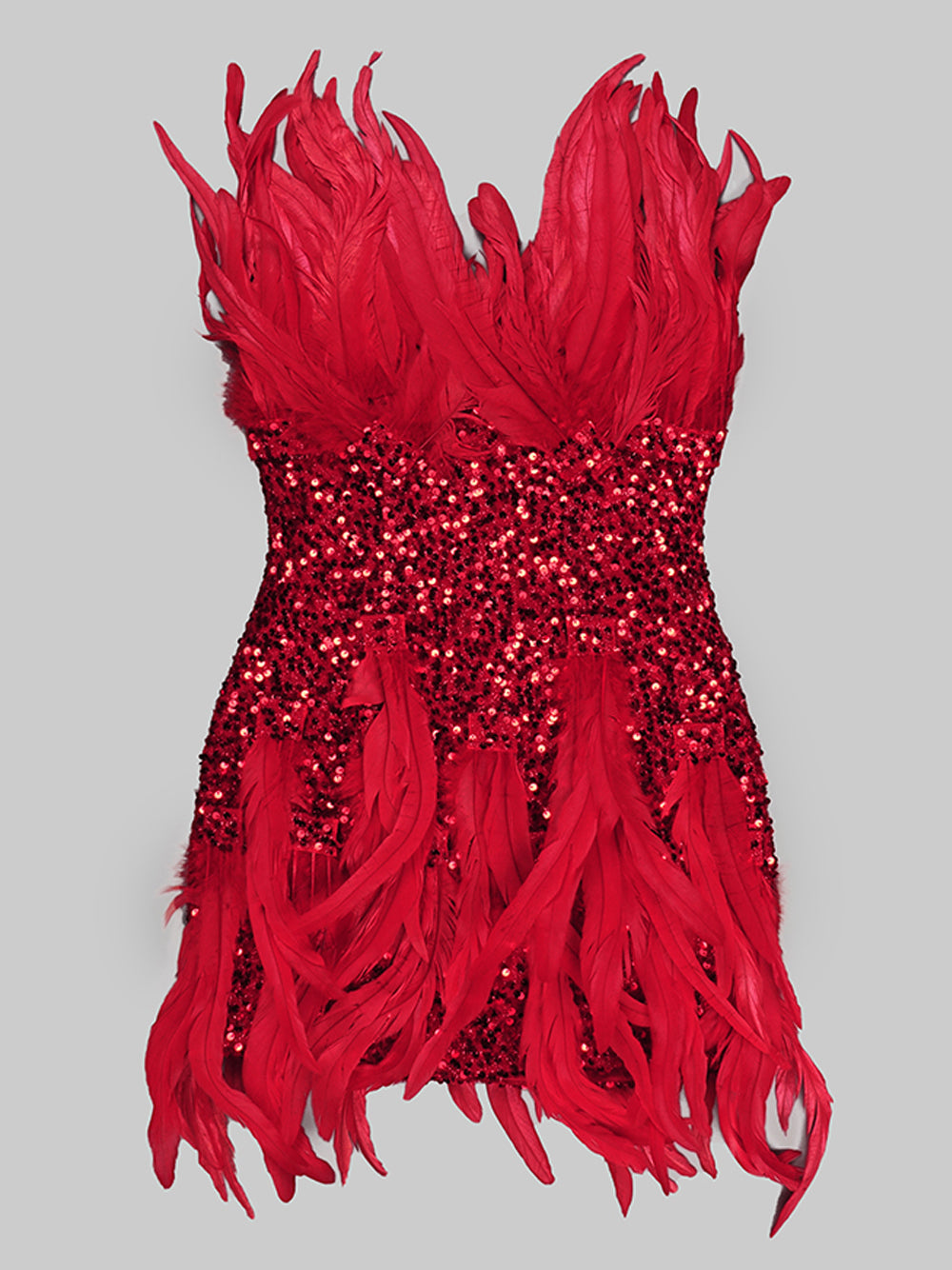 EAMES Feather Mini Dress - View 6