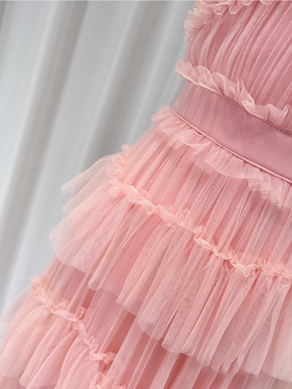 NILA Tulle Maxi Dress in Pink - View 11