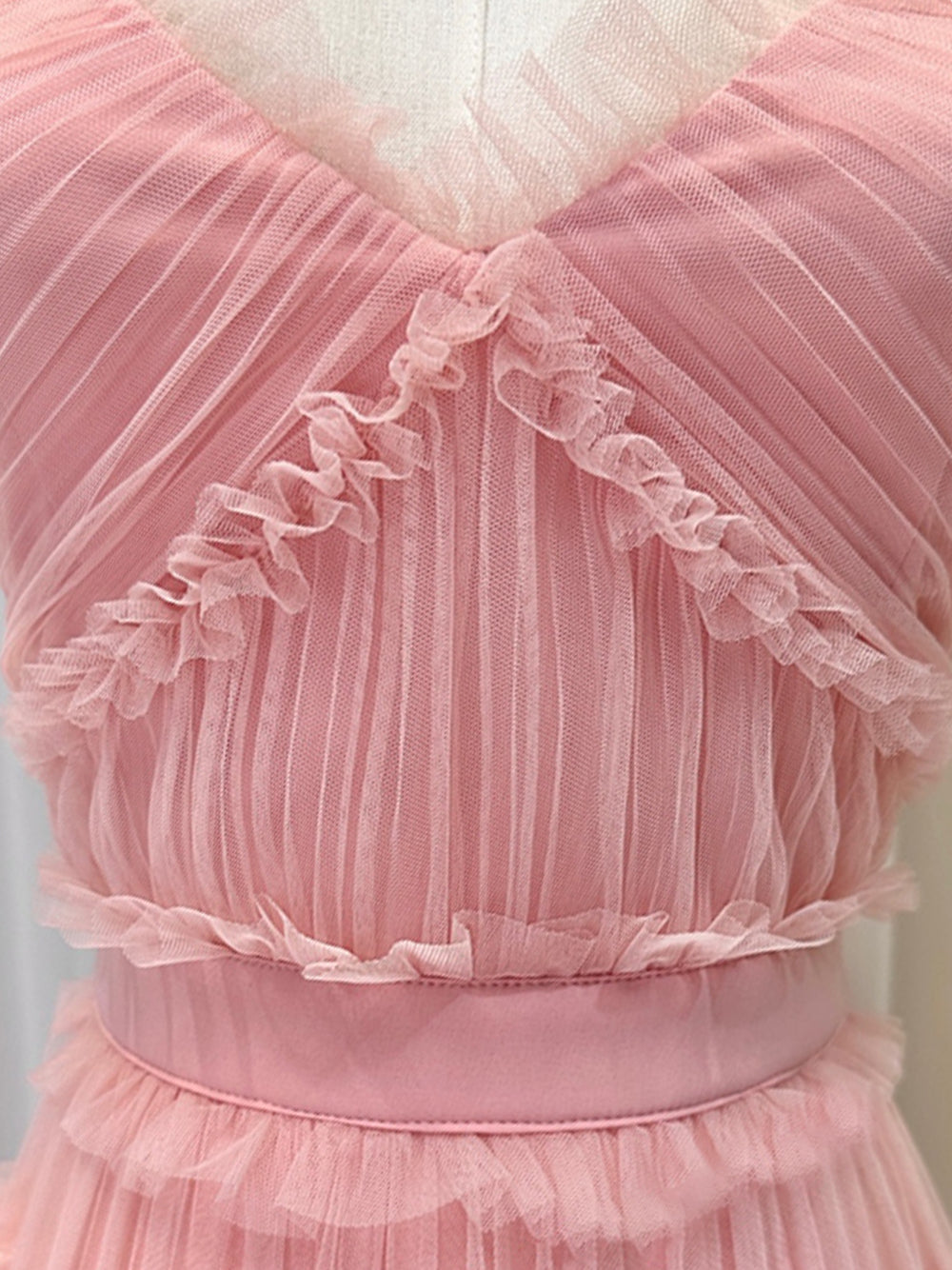 NILA Tulle Maxi Dress in Pink - View 10