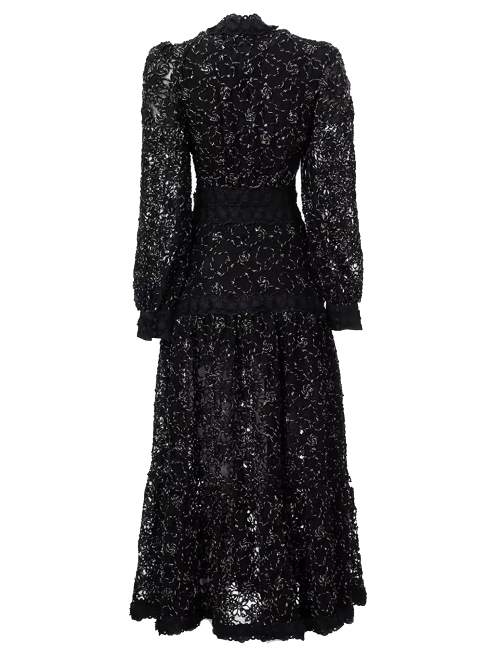 ERENNE Lace Midi Dress in Black - View 2
