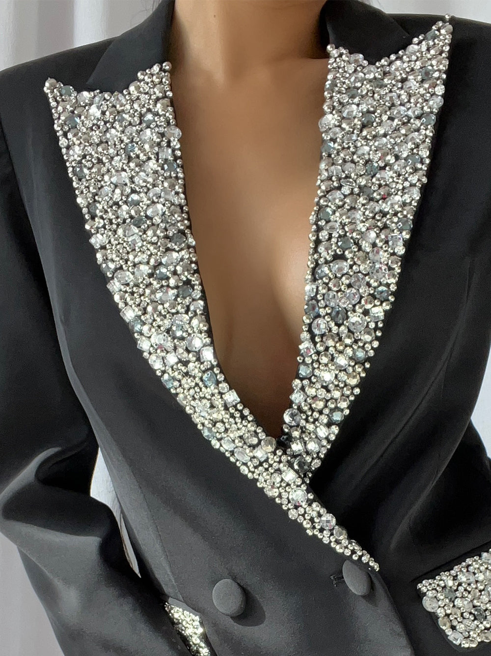 AMANZE Crystal Embellished Blazer Mini Dress
