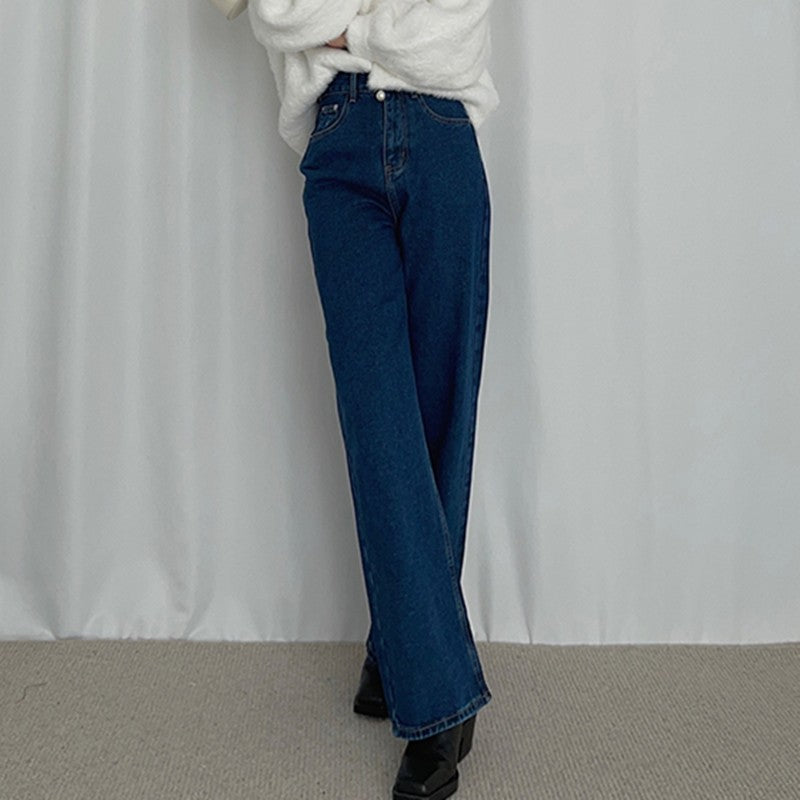 High-Waist Wide-Leg Denim Jeans