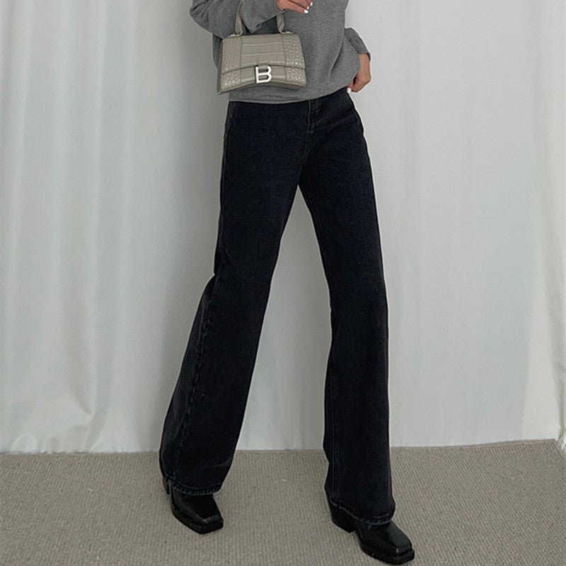 High-Waist Wide-Leg Denim Jeans