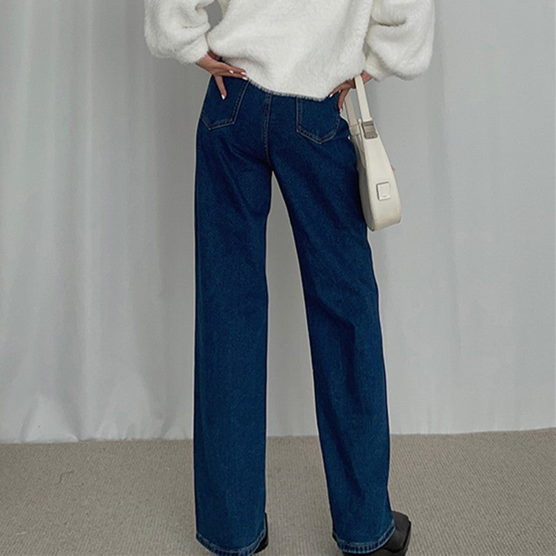 High-Waist Wide-Leg Denim Jeans