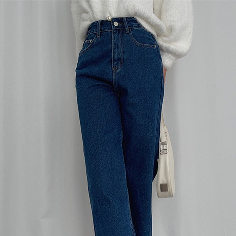 High-Waist Wide-Leg Denim Jeans