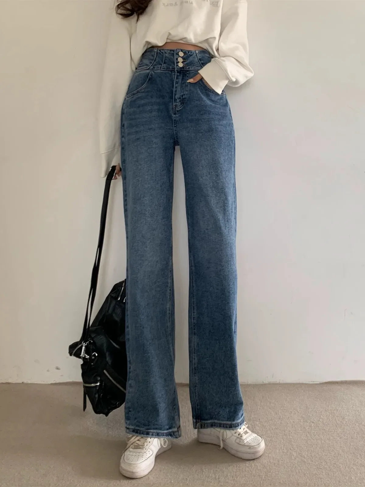 Streetwear Classic FullLength Denim Pants for Women
