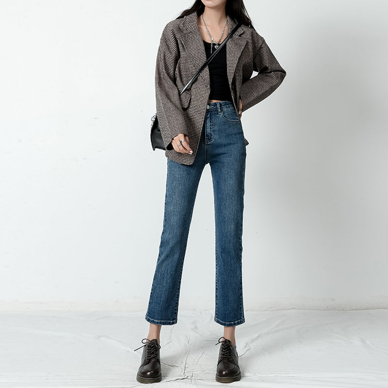 Vintage Washed Wide-Leg Denim Jeans