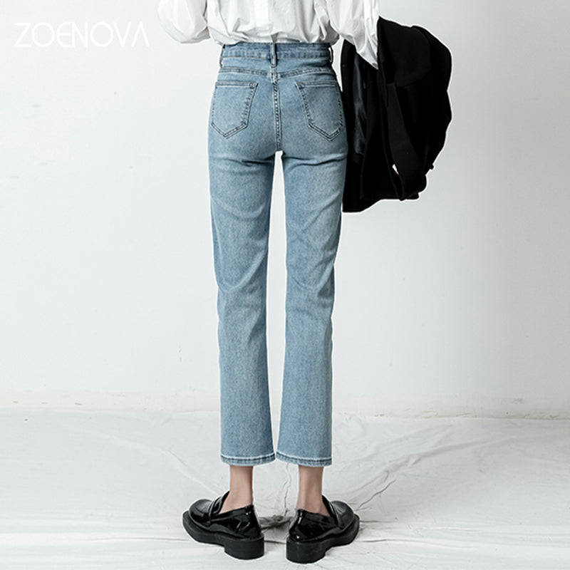 Vintage Washed Wide-Leg Denim Jeans