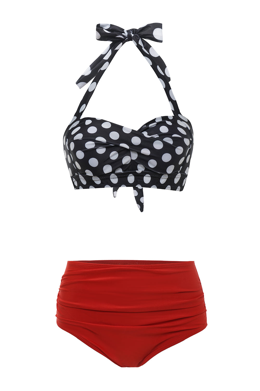 Black Green Leaves Two Pieces Bikini