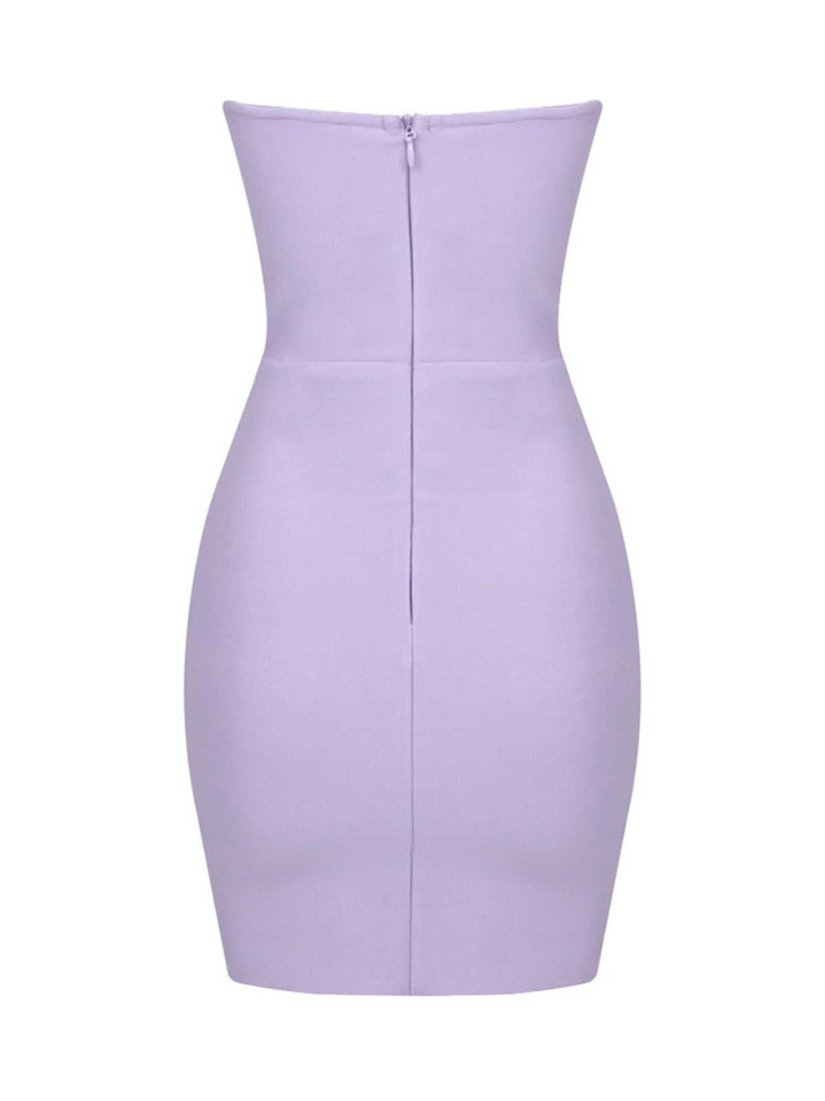 Strapless Padded Cup Chest Cut Out Bandage Bodycon Mini Dress
