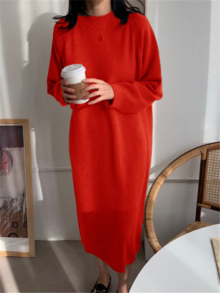 Cozy Gaudelia Knitted Midi Dress for Women Trendy Daily Look